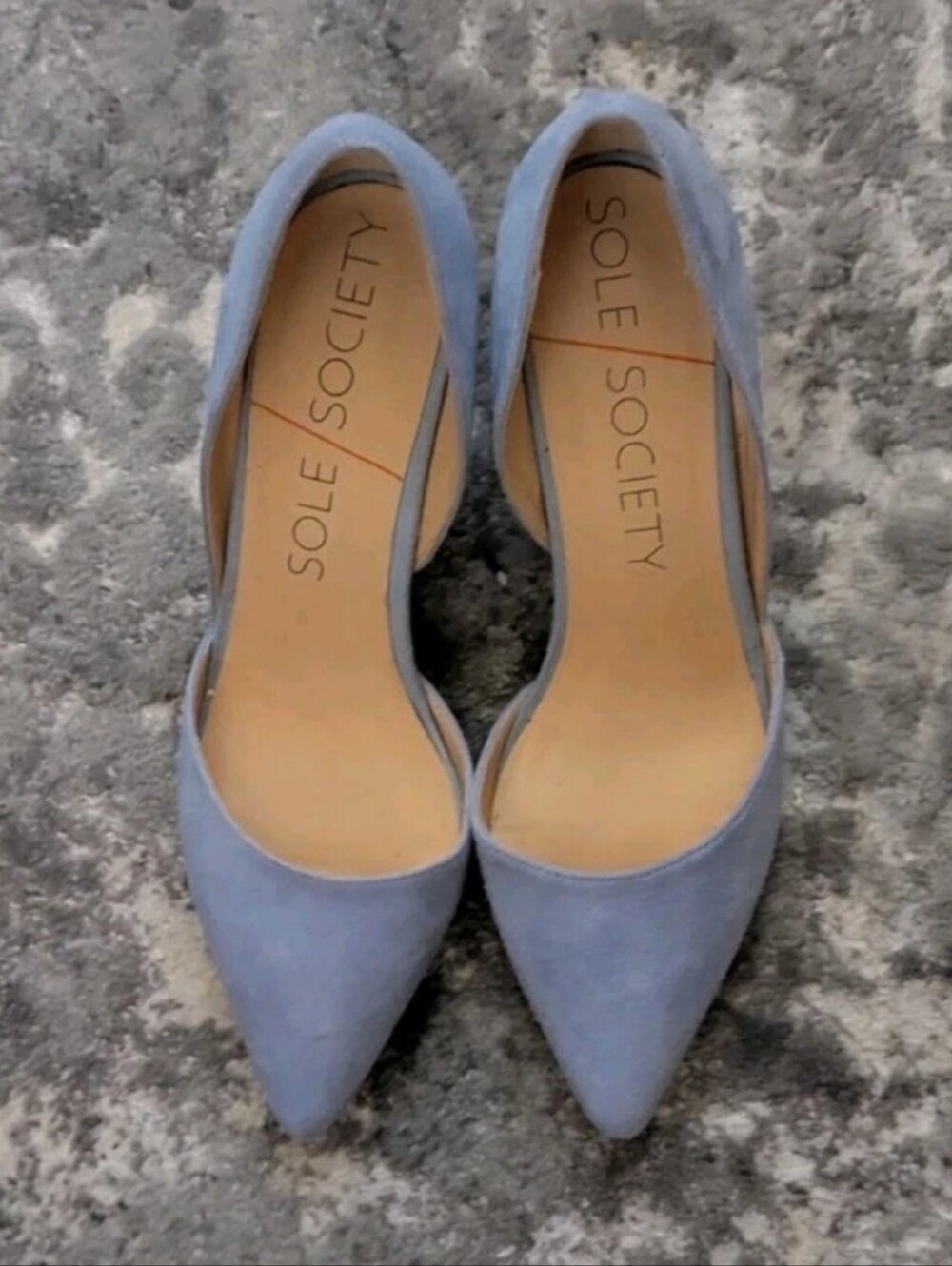 Sole Society Powder Blue Pointed D'Orsay Flats